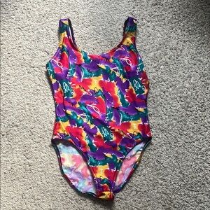 Colorful Abstract Vintage Looking One-Piece Swimsuit
